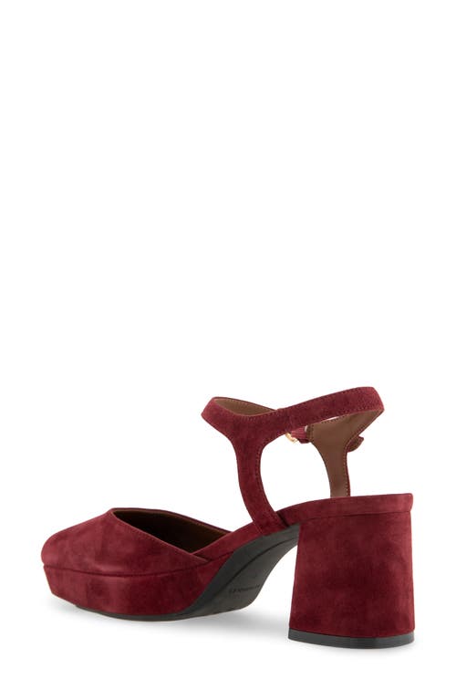 Shop Aerosoles Soir Platform Pump In Burgundy Kid Suede