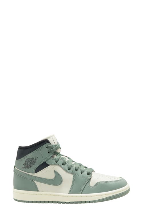 Shop Jordan Air  1 Mid Sneaker In Sail/jade Smoke/anthracite