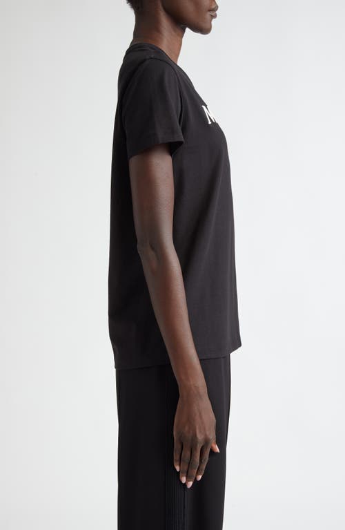 Moncler Logo Embroidered Crewneck T-shirt In Black