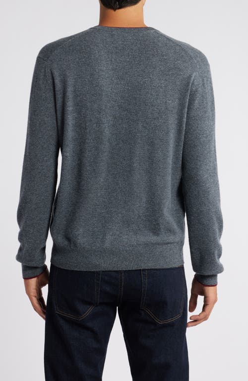 Lorenzo Uomo Tipped Merino Wool Sweater In Shadow