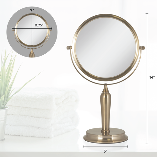 ZADRO ZADRO ANAHEIM MAKEUP MIRROR WITH 5X/1X MAGNIFICATION