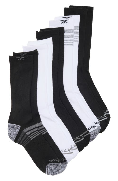 Shop Reebok 5-pack Terry Crew Socks In White/black