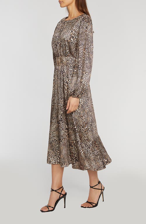Elie Tahari The Jada Belted Animal-print Midi Dress In Mythical Leopard Print