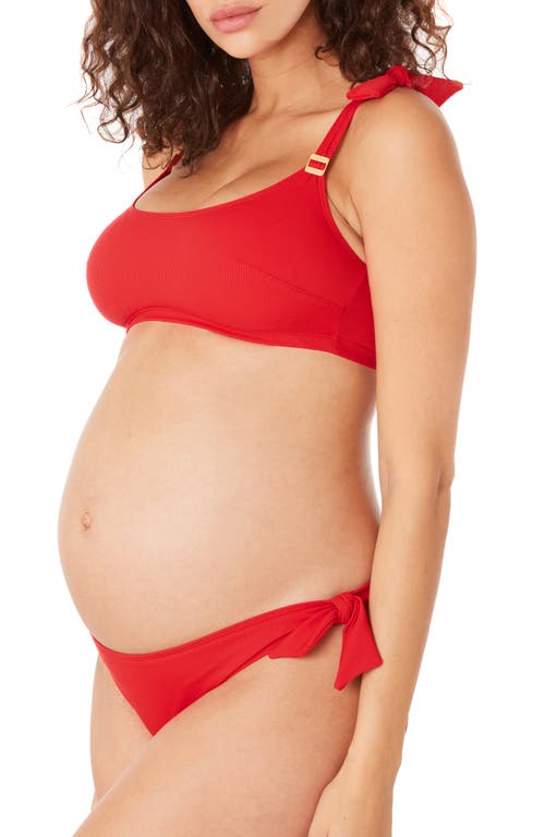 Porto Vecchio Maternity Two-Piece Swimsuit in Red