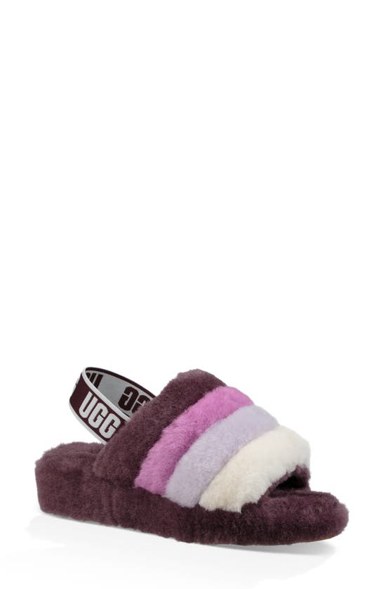 Ugg Fluff Yeah Genuine Shearling Slipper In Port Multi