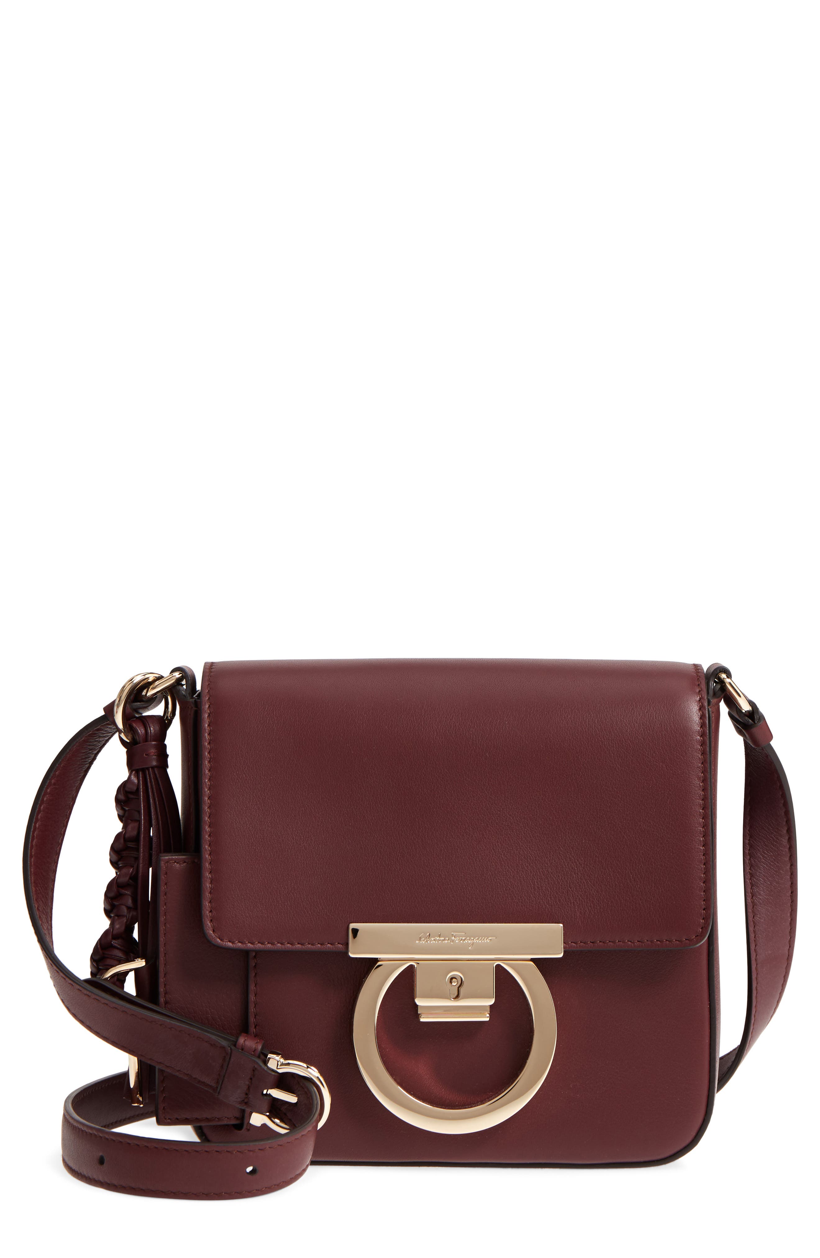 Salvatore Ferragamo Lock Flap Leather Crossbody Bag Nordstrom