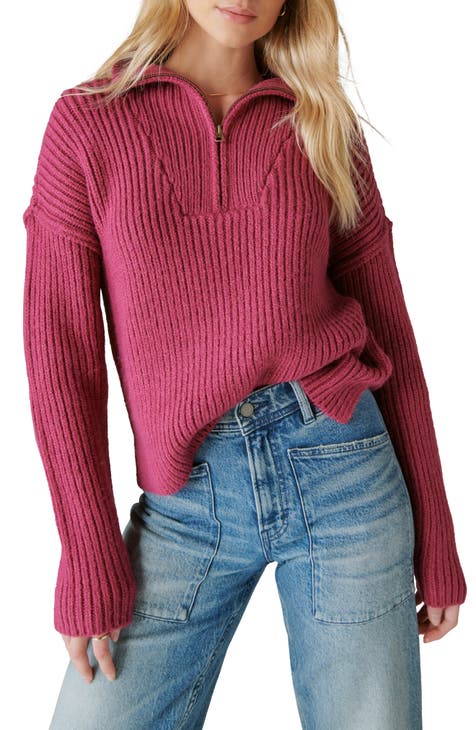 Lucky Brand Cable Stitch V-Neck Sweater, Nordstrom