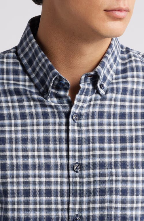 Brax Daniel Plaid Flannel Button-down Shirt In Dark Navy