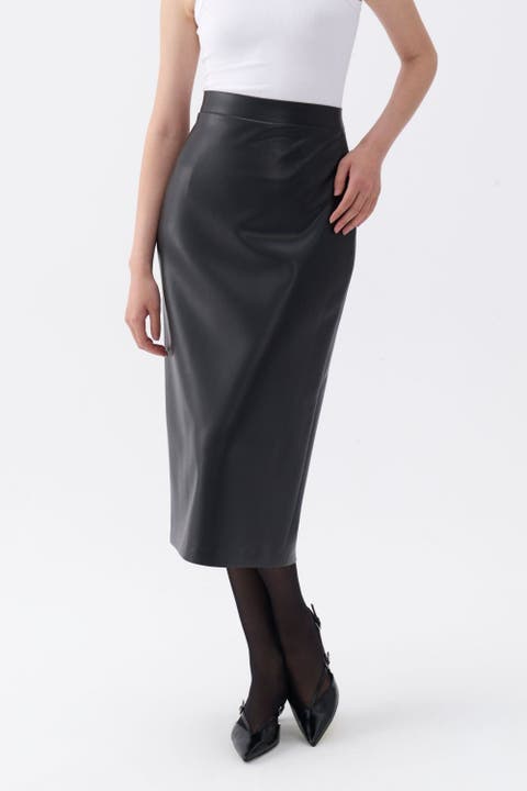 Black leather skirt nordstrom rack hotsell