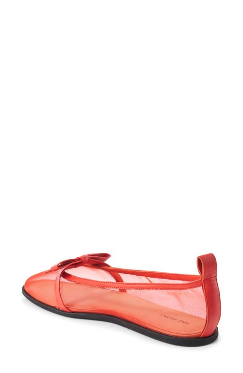 Shop Free People Mania Mesh Bow Flat In Red Mesh