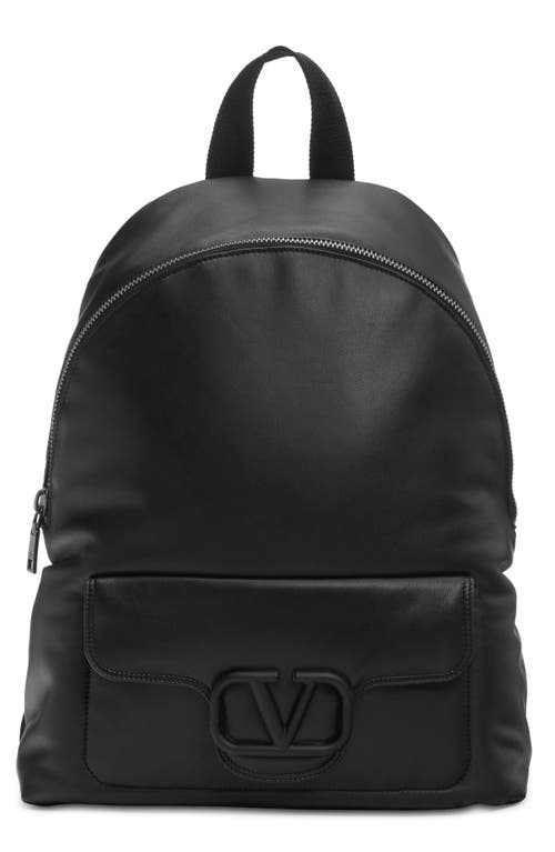 Valentino Garavani VLOGO Leather Backpack in Nero at Nordstrom