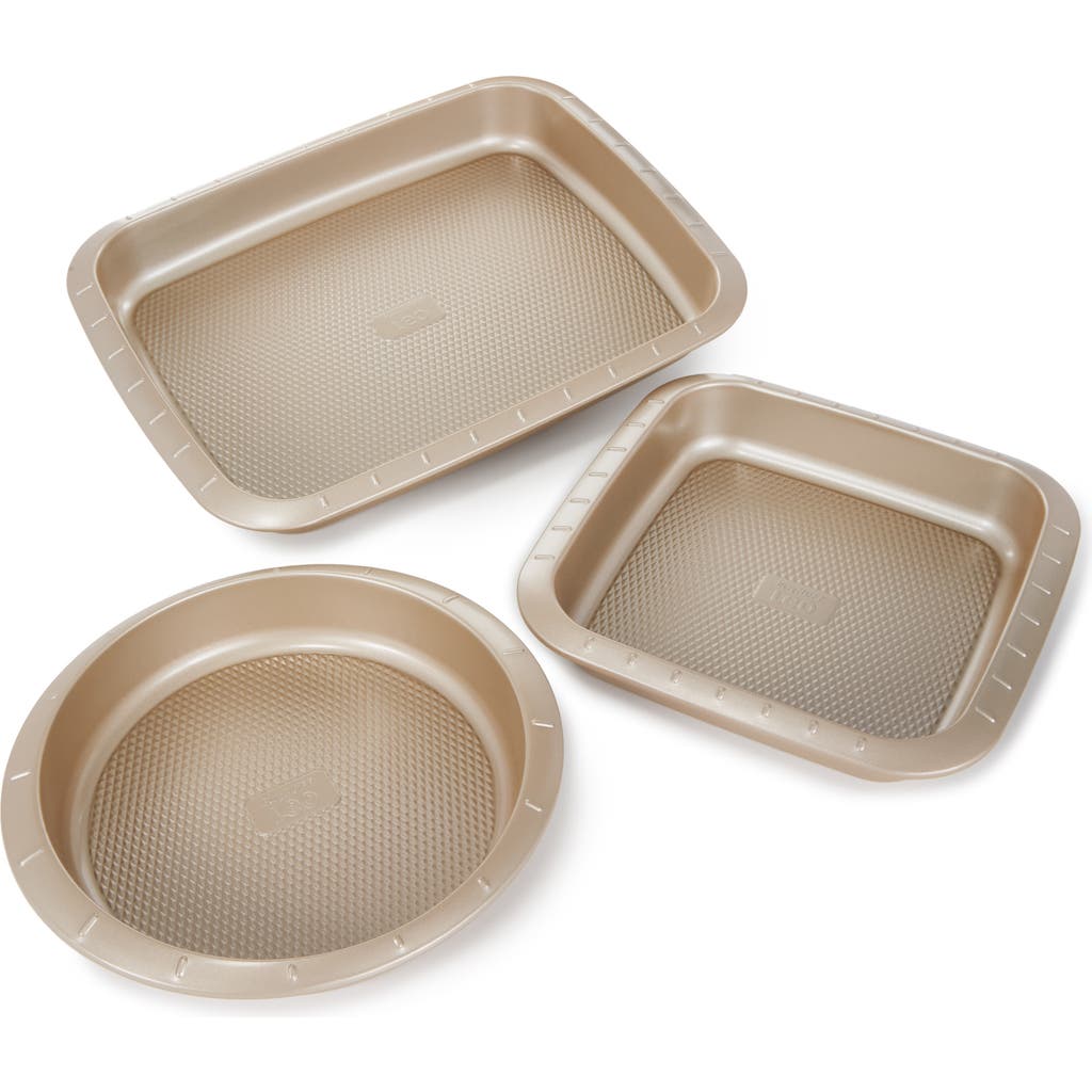Berghoff Leo Balance Carbon Steel 3-piece Cake Pan Set In Golden