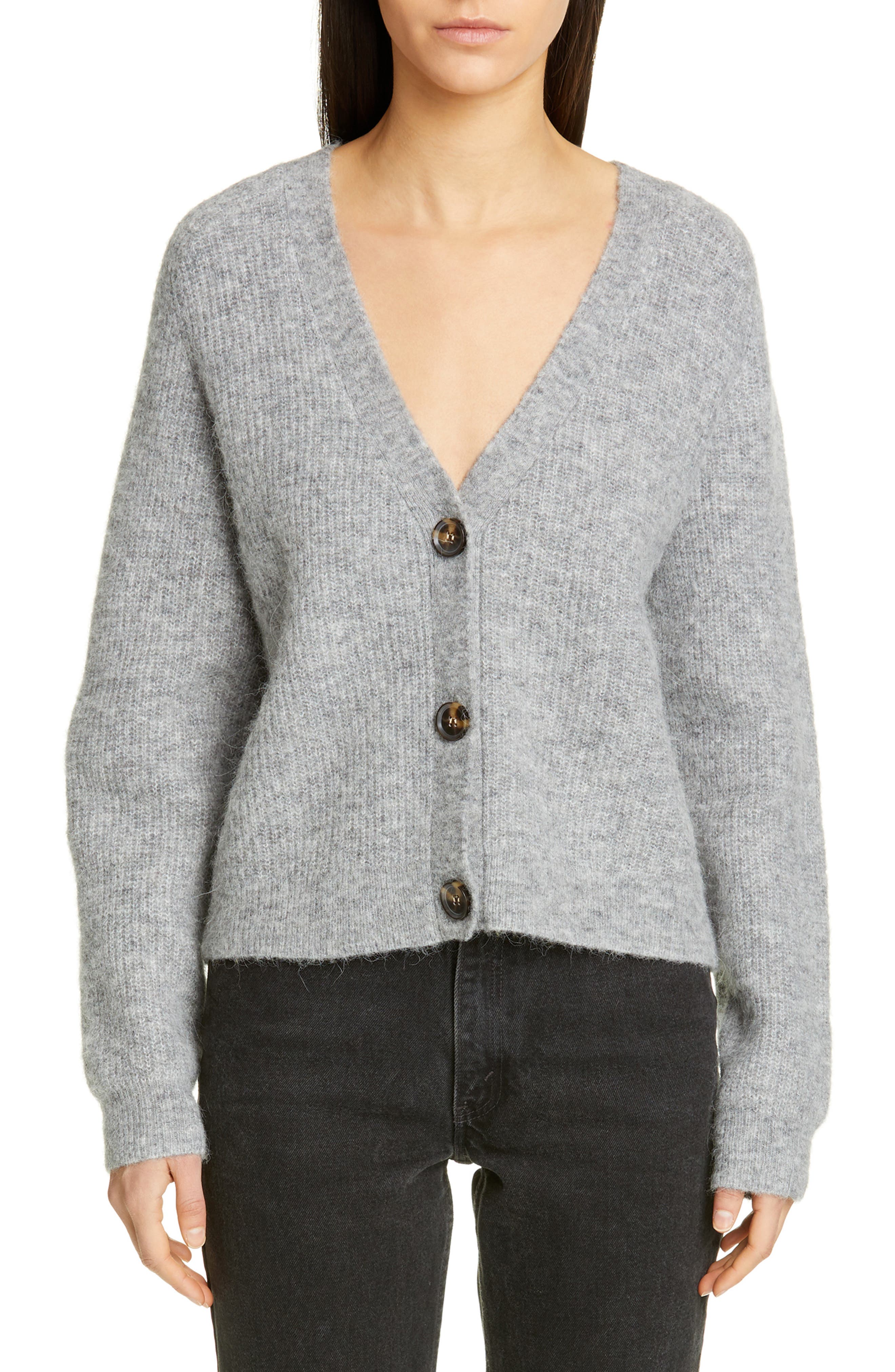 grey soft wool cardigans