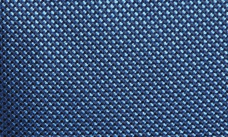 Shop Duchamp Micro Neat Silk Tie In Navy