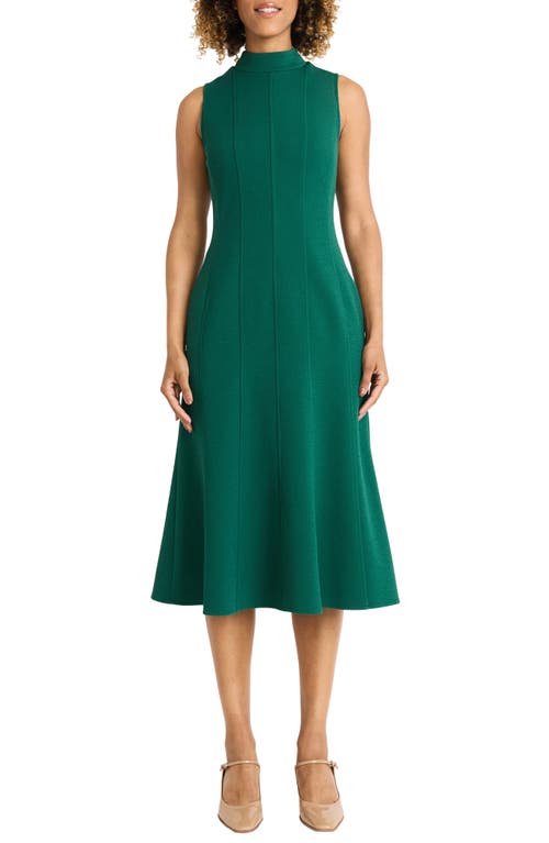 Shop Maggy London Mock Neck Sleeveless Knit Dress In Evergreen