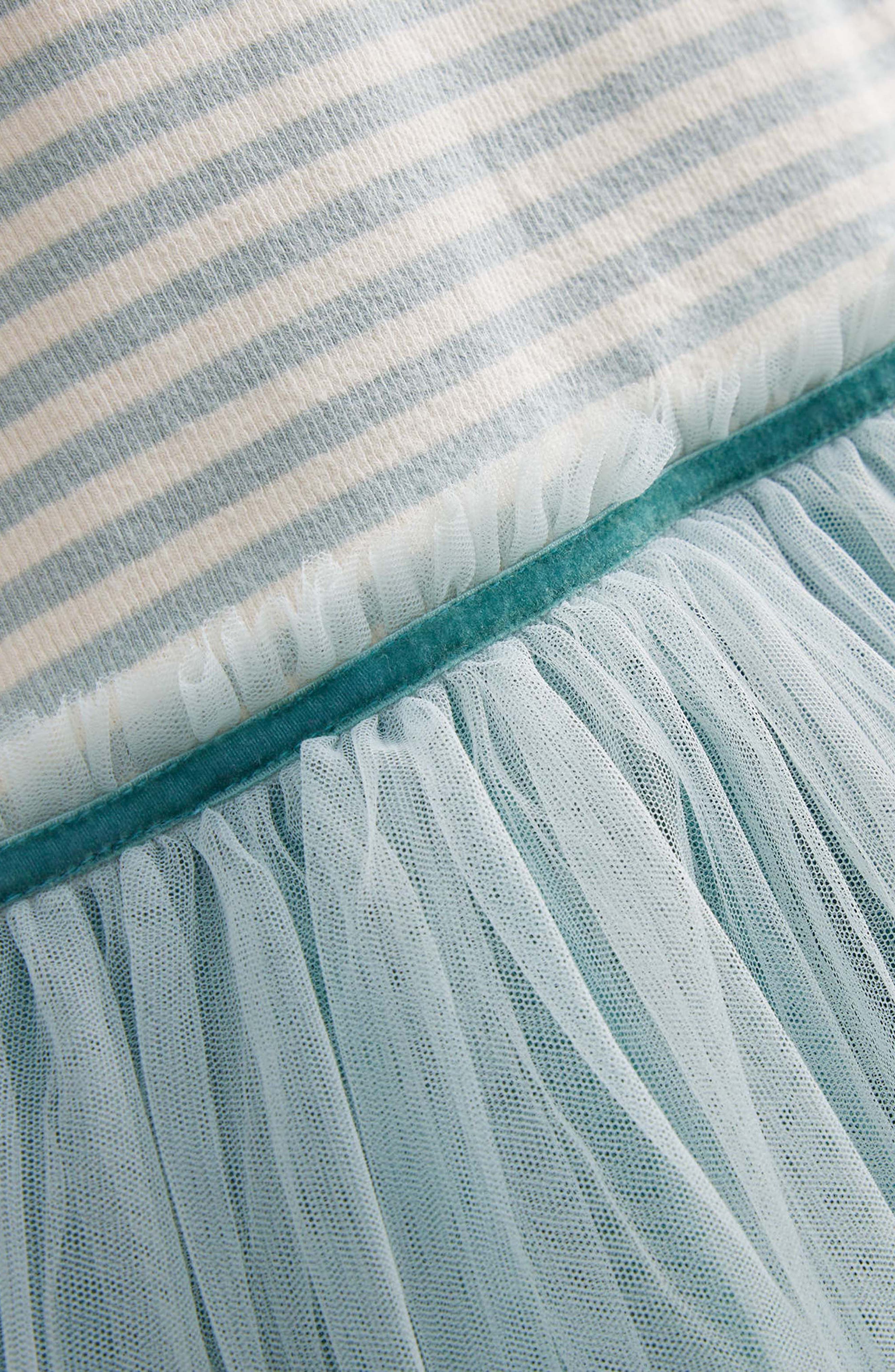 Mini Boden Kids' Stripe Sleeveless Tulle Dress in Tropical Rain Green |  Smart Closet