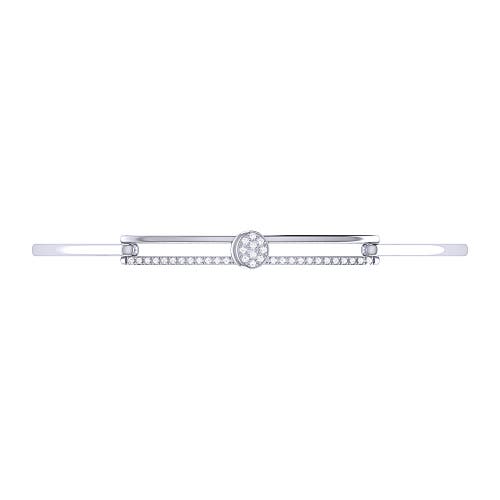 Shop Luvmyjewelry Moonlit Phases Sterling Silver Diamond Bangle