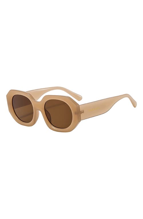 Shop Fifth & Ninth Dixie 52mm Polarized Geometric Sunglasses In Tan/brown