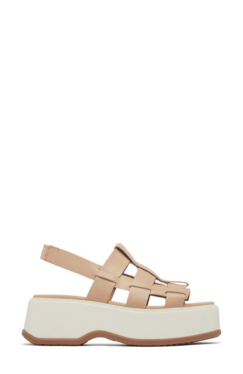 Shop Sorel Dayspring Slingback Platform Sandal In Honest Beige/chalk