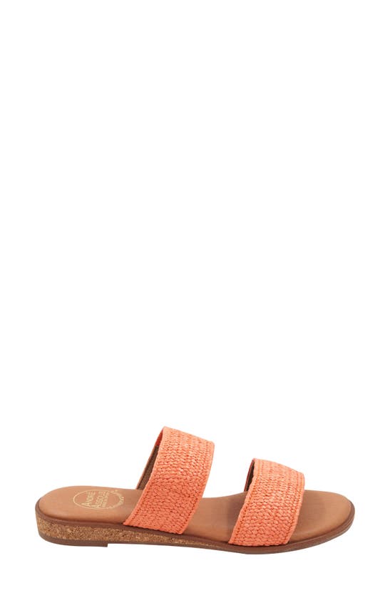 Shop Andre Assous Galia Featherweights™ Slide Sandal In Coral Orange