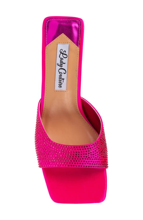 Lady Couture Women's Reese Embellished Block Heel Sandals In Fuchsia