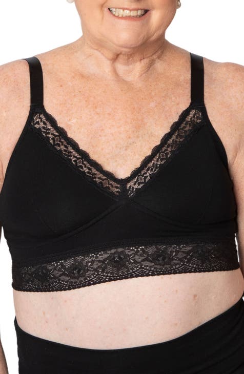 AnaOno Pocketed Front Closure Post Surgery Bra, Sand, Size M, from