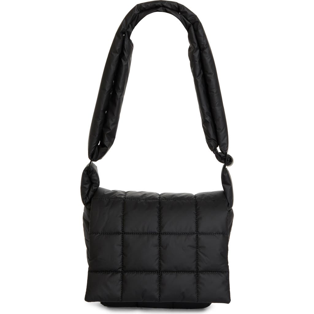 Veecollective Porter Quilted Crossbody Bag In Matt Black