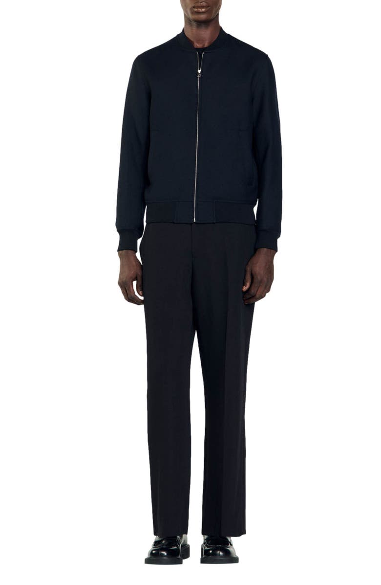 SANDRO New Teddy Wool Blend Bomber Jacket | Nordstrom