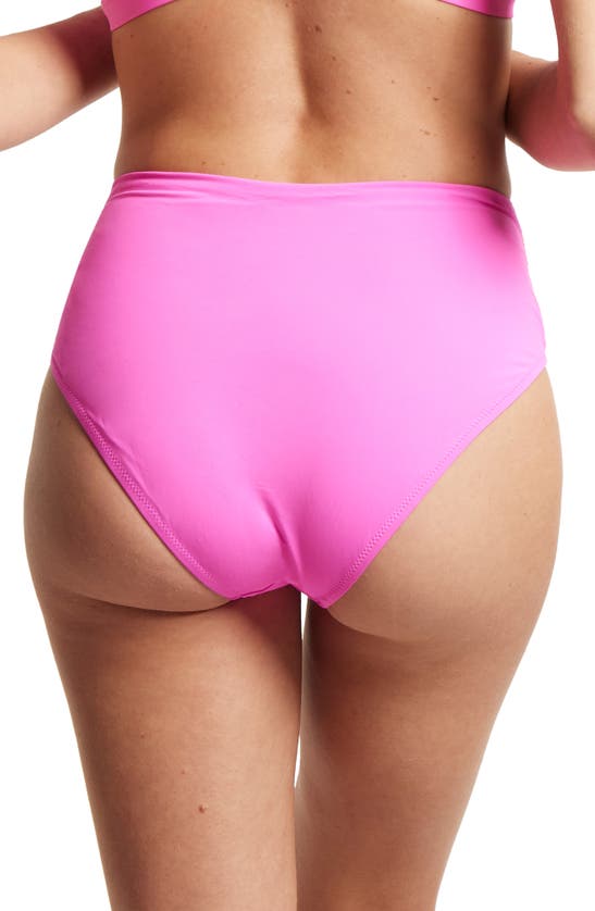 Shop Hanky Panky Ruched High Waist Bikini Bottoms In Unapologetic Pink