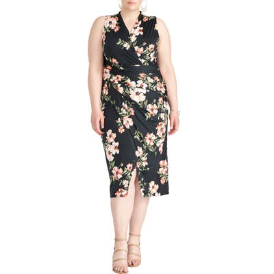 Plus Size Rachel Rachel Roy Wildflower Poppy Sheath Dress, Black