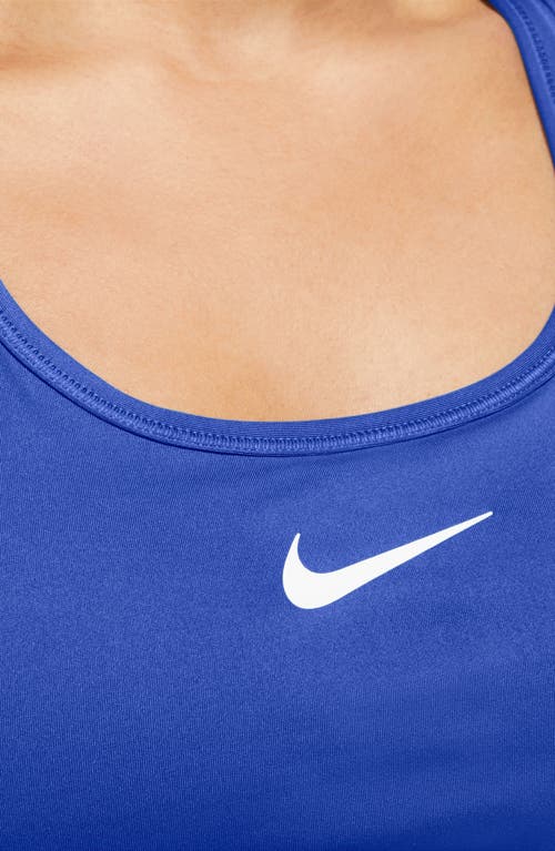Shop Nike Dri-fit Padded Sports Bra In Hyper Royal/black