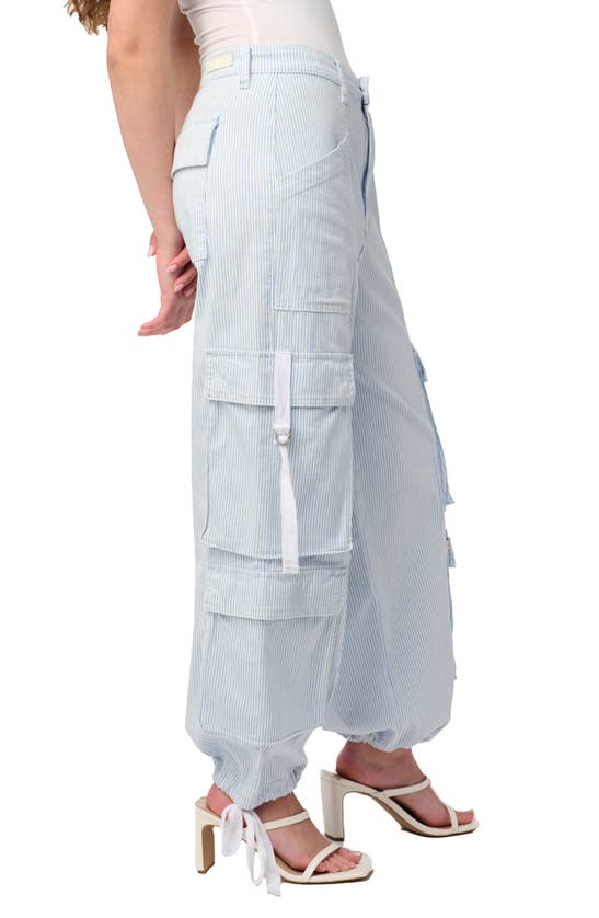 Blanknyc Railroad Stripe Cargo Jeans In Keeps Cool