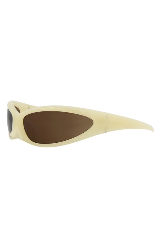 Balenciaga Women's 80mm Shield Sunglasses In Yellow Yellow Brown