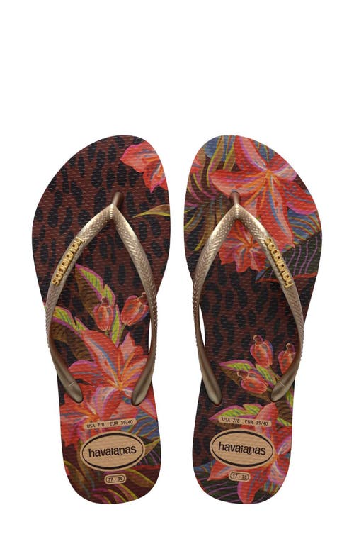 HAVAIANAS HAVAIANAS SLIM ANIMAL FLORAL FUSION FLIP FLOP