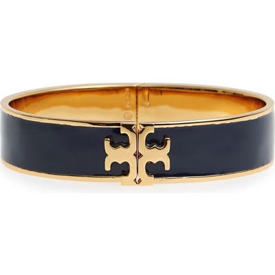 Tory Burch Raised Logo Enamel Hinge Bracelet