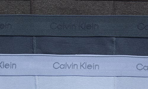 Shop Calvin Klein Classics 3-pack Cotton Boxer Briefs In Prime Ink/charcoal