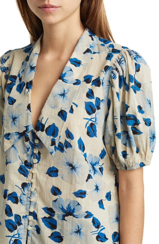 Shop The Great The Fairway Floral Cotton Button-up Shirt In Deep Meadow Floral