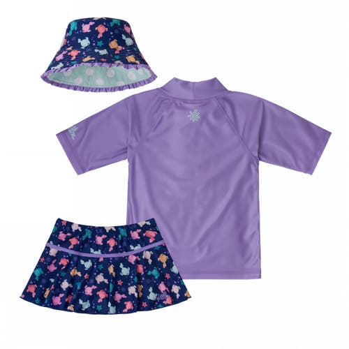 Uv Skinz 3pc Sun & Swim Set In Purple Sparkle Fish