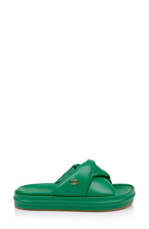 Shop Dee Ocleppo Milan Slide Sandal In Green Leather
