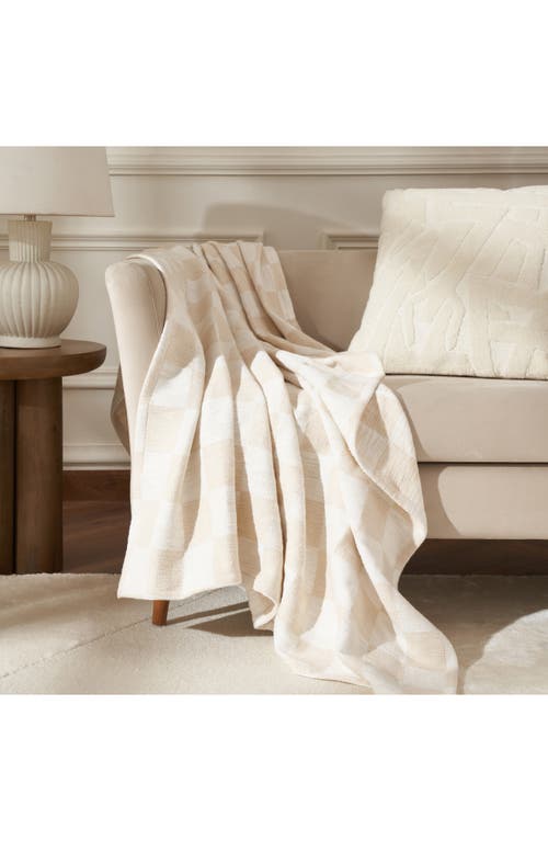 Renwil Grandi Cotton Throw Blanket In Ivory