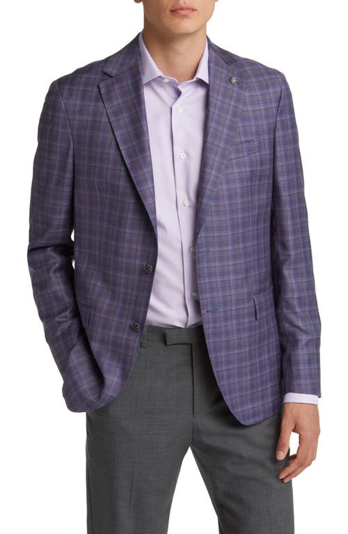 Jack Victor Midland Plaid Unconstructed Wool Sport Coat in Blue Grey