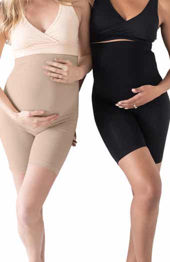 $190 Spanx Women's Black Stretch High Waisted Power Mama Maternity Shorts  Size C