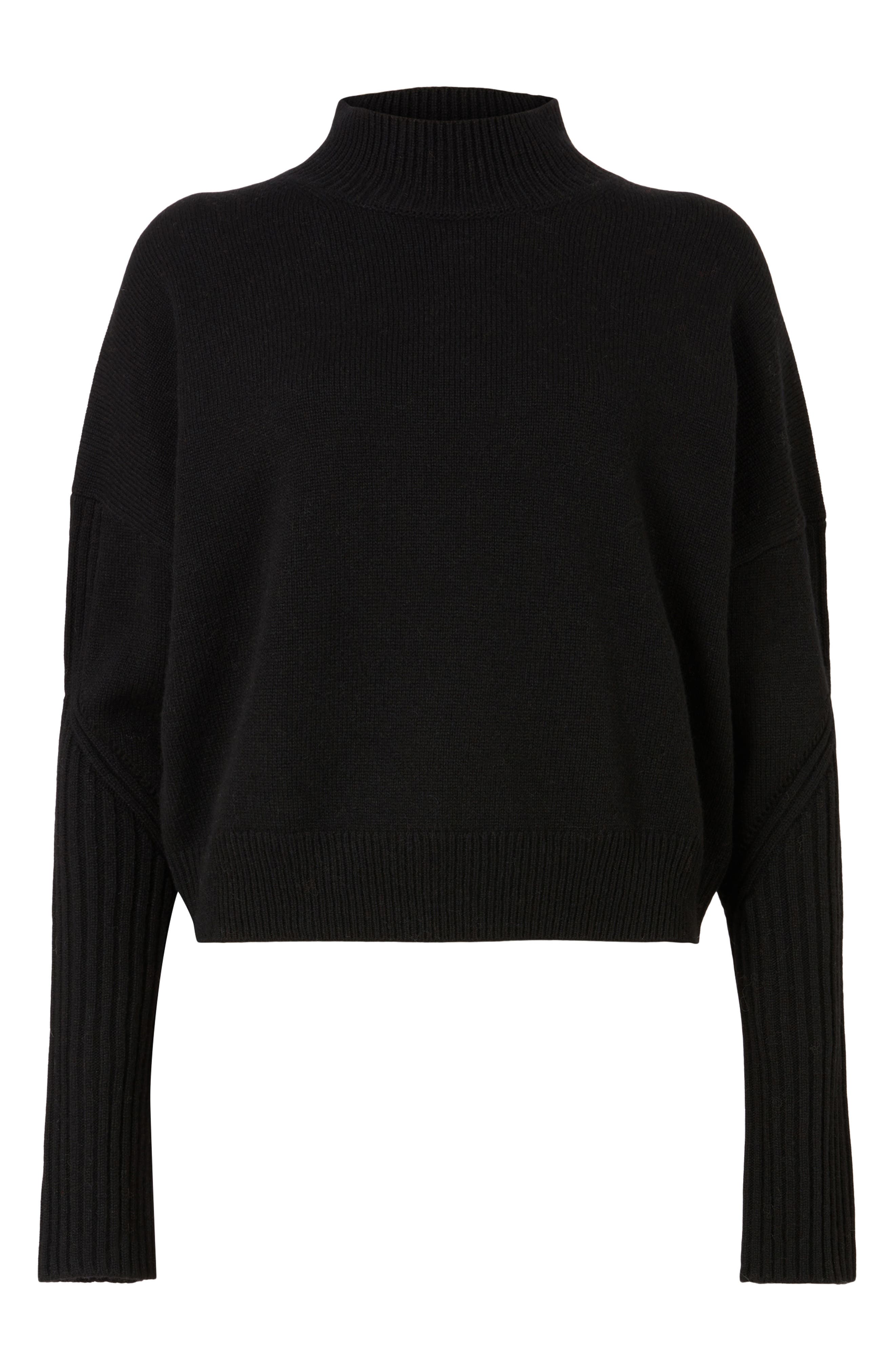 AllSaints Orion Mock Neck Cashmere & Wool Sweater Nordstrom