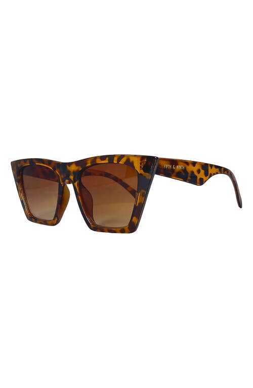 Fifth & Ninth Chicago 53mm Cat Eye Sunglasses in Torte/Brown