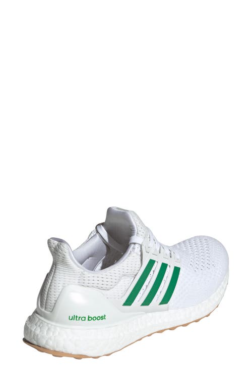 Shop Adidas Originals Adidas Ultraboost 1.0 Running Sneaker In White/green/linen Green