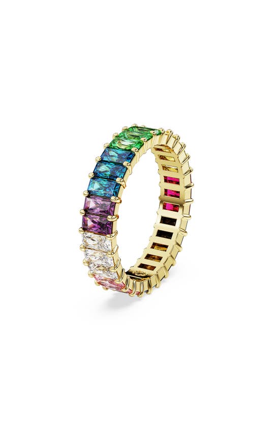 Swarovski Matrix Band Ring Gold Shiny Multi In Multicolored