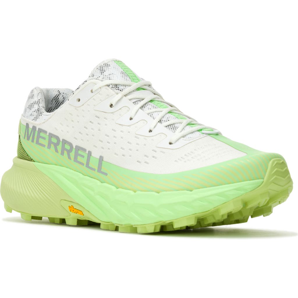 Merrell Agility Peak 5 Trail Running Shoe In White/ Hyalite