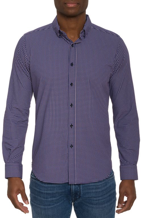 Robert Graham Lonardo Check Button-Up Shirt in Blue at Nordstrom, Size Xx-Large