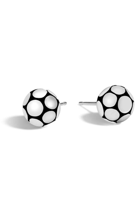 John Hardy Medium Dot Stud Earrings In Silver