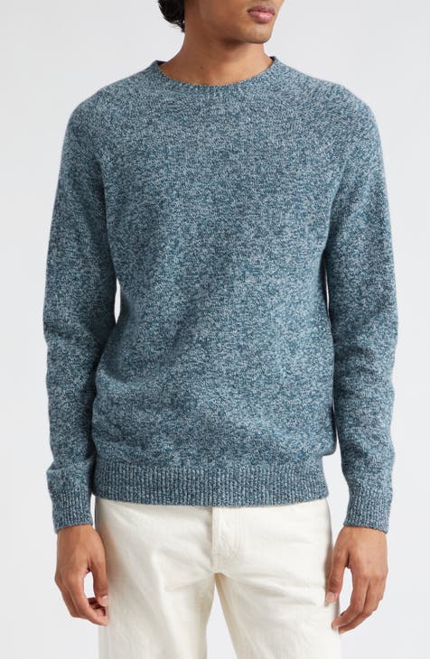 Half Zip Lambswool Sweater Blue Stone